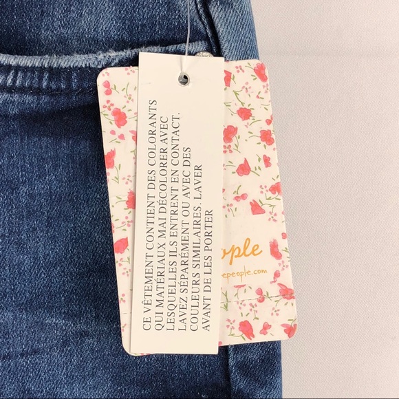 Free People Turquoise Busted Skinny Jeans - Picture 6 of 7